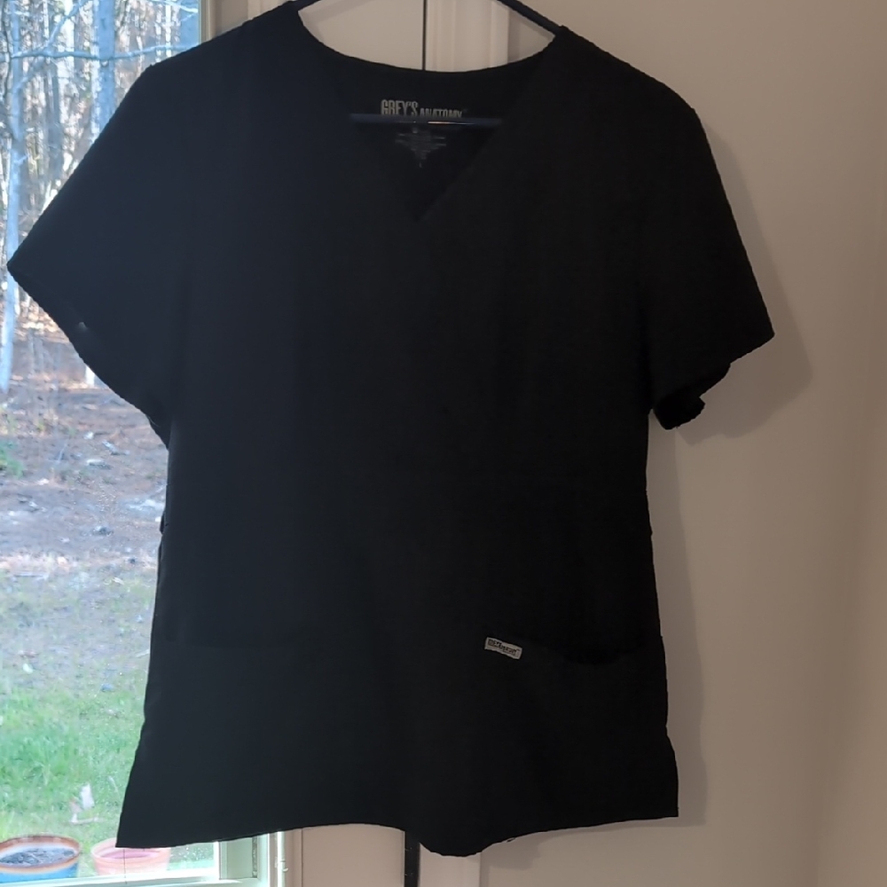 Grey's Anatomy Black Short Sleeve Women's Top